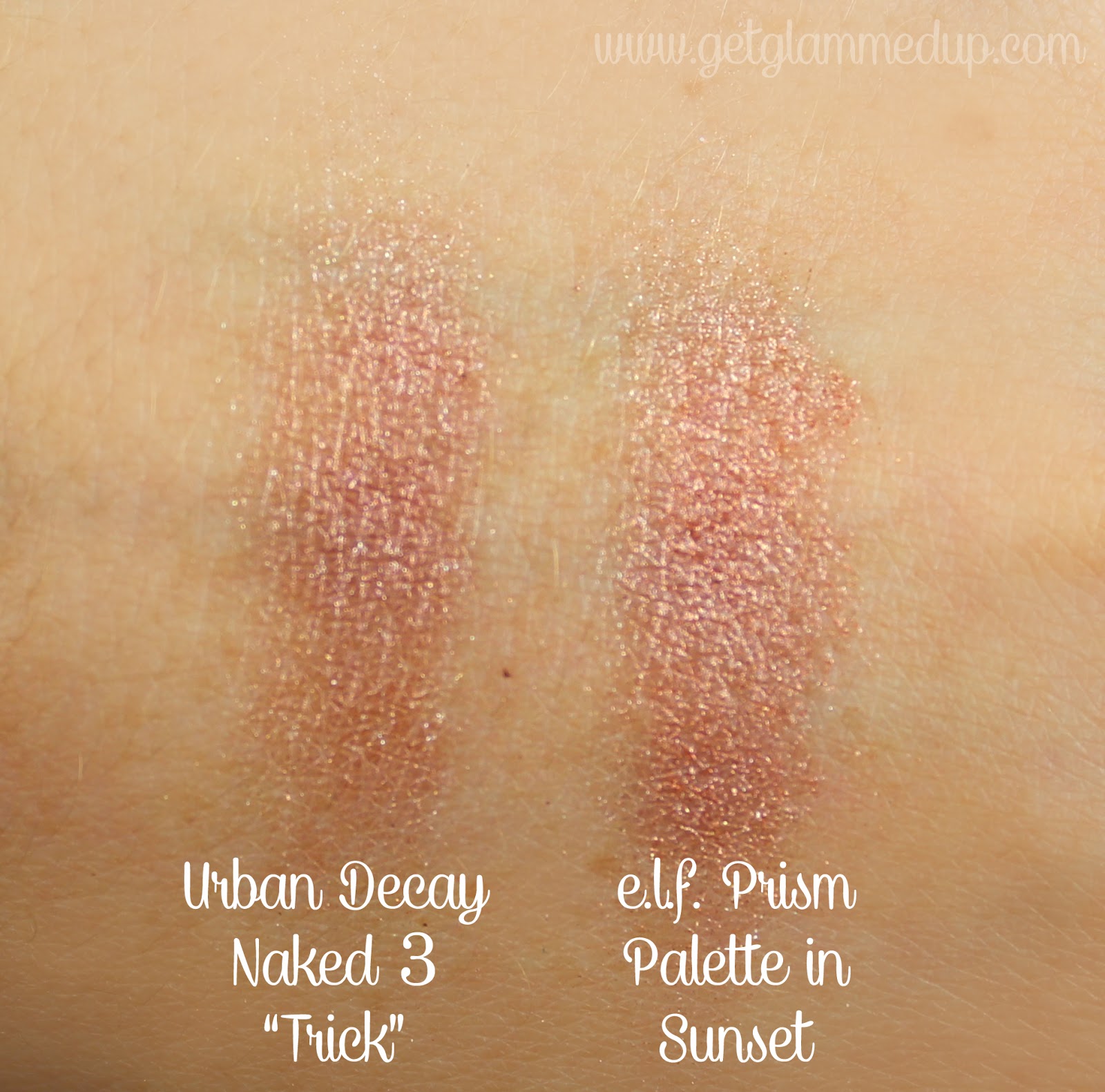 elf studio prism palette sunset urban decay naked 3 trick dupe