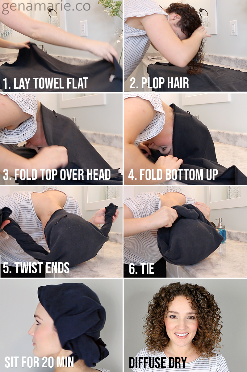 How to Plop Curls, step-by-step