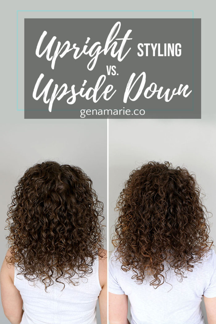 Upright Styling Routine vs. Upside Down Styling Curly Hair Gena Marie