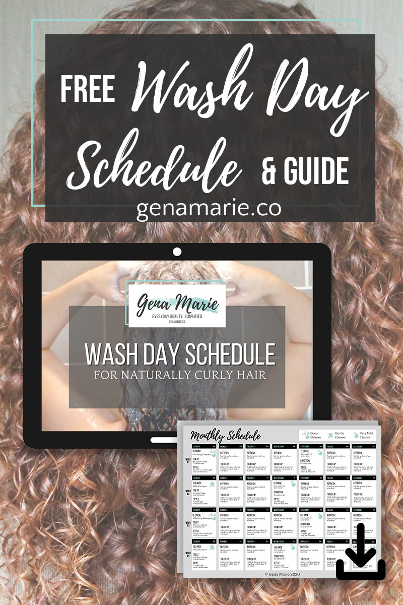Curly Hair Wash Day Schedule | Downloadable Calendar & Guide - Gena Marie