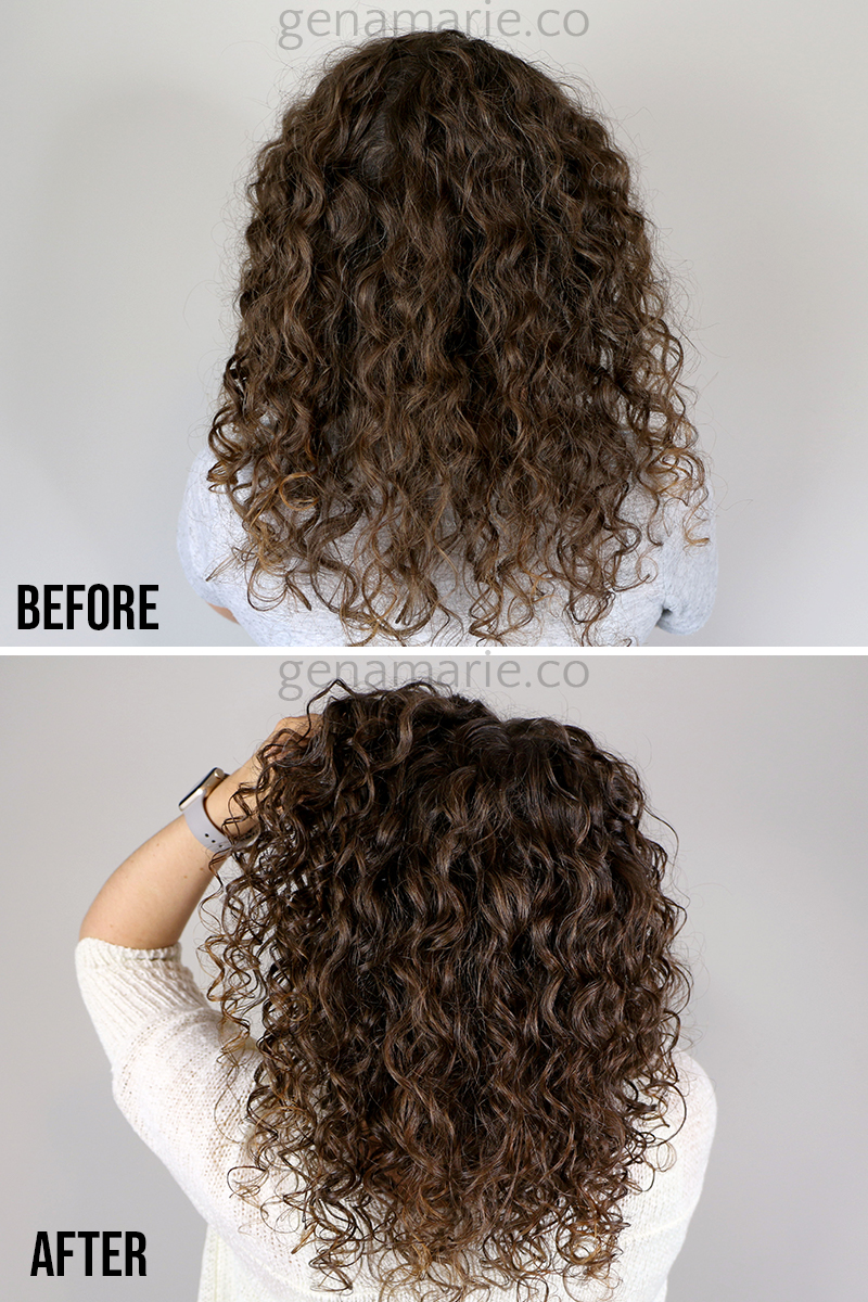 Before & After Curlsmith Detox Kit