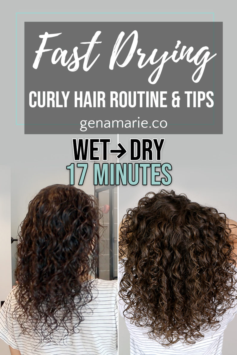 FAST DRYING CURLY HAIR ROUTINE