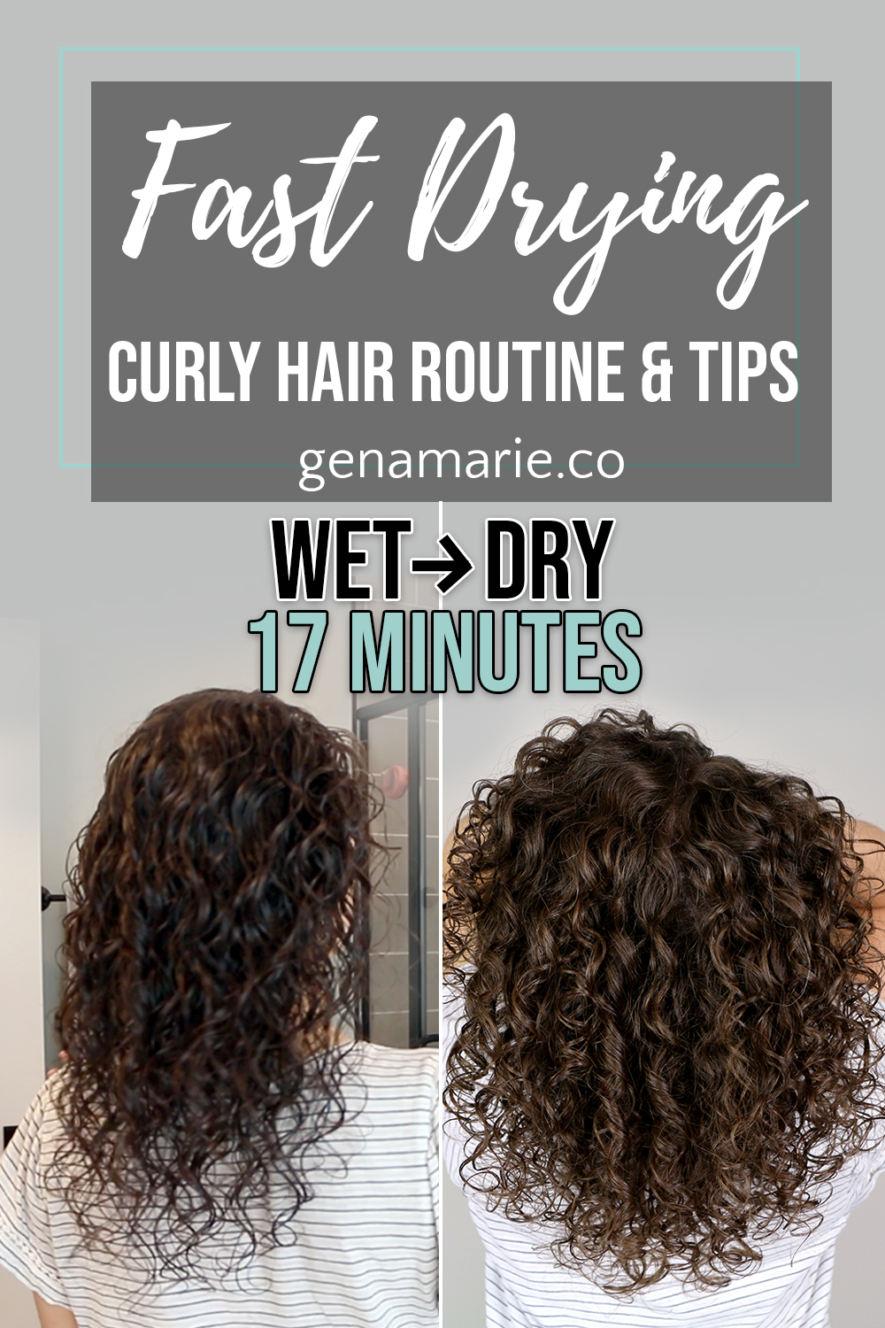 How to Reduce Drying Time | Fast-Drying Curly Hair Routine - Gena Marie