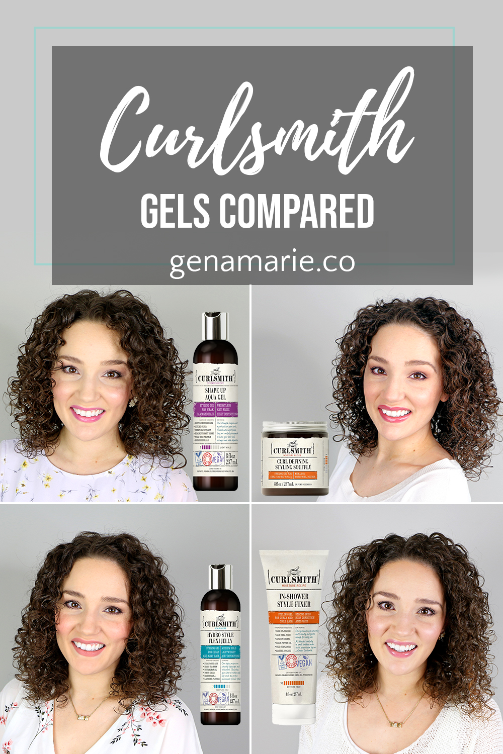 How to Choose the Right Gel for your Hair Type | Curlsmith Gels Compared -  Gena Marie