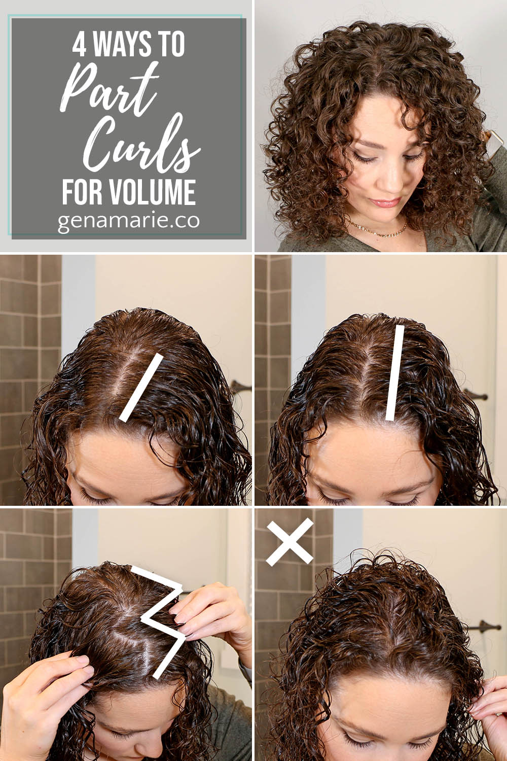 4 ways to part curly hair 