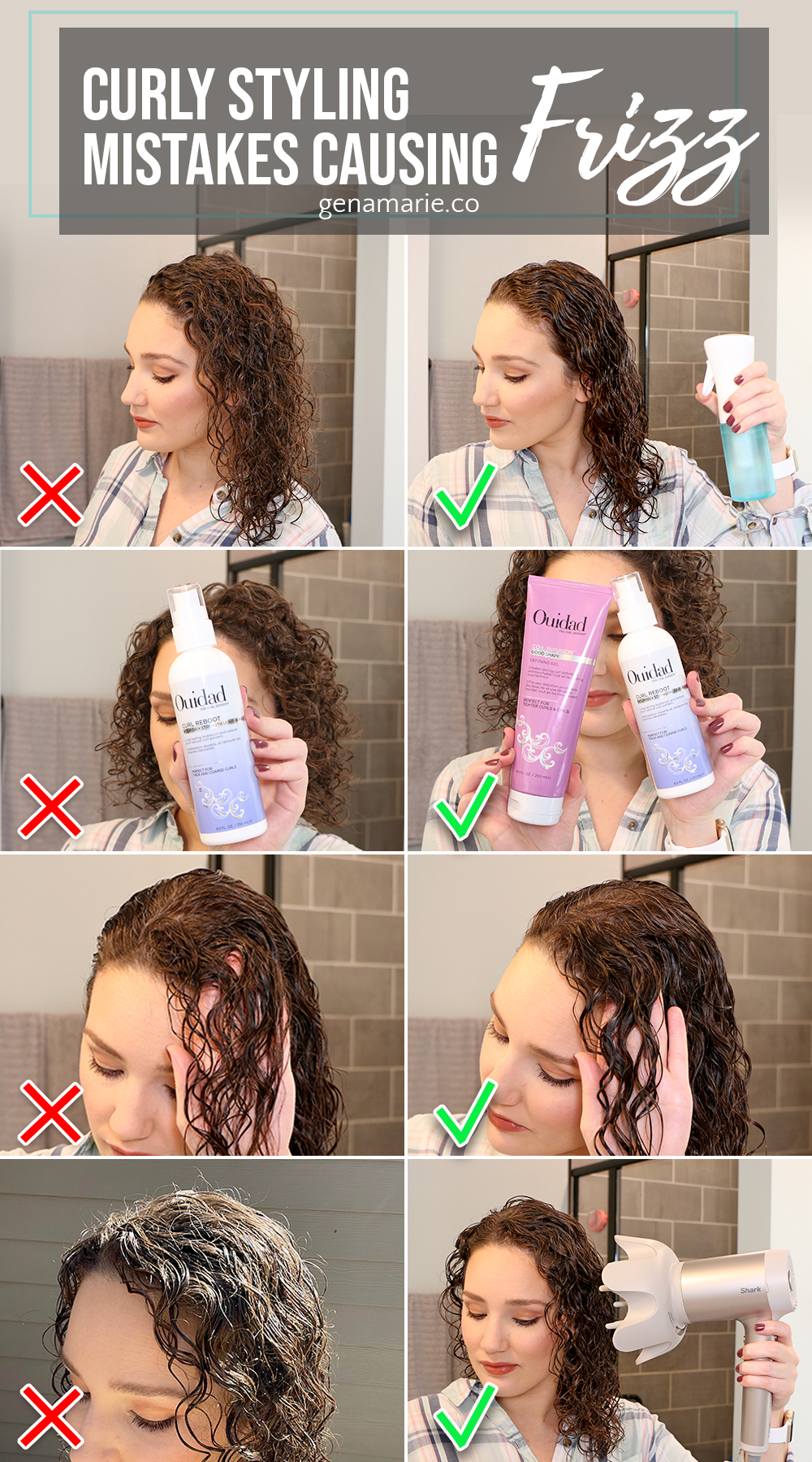 Curly Styling Mistakes Causing Frizz