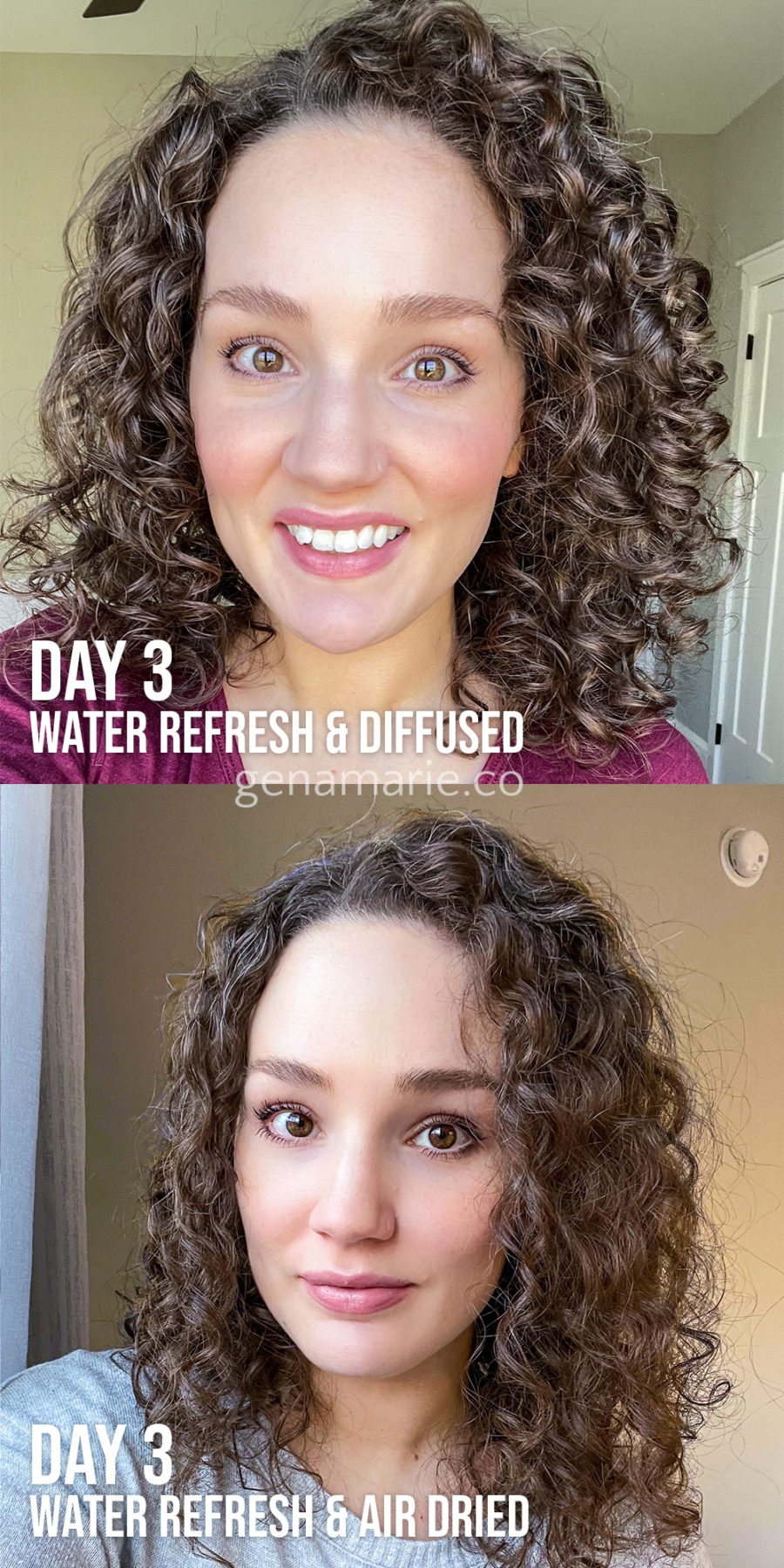 Day 3 Air Dried vs. Diffused