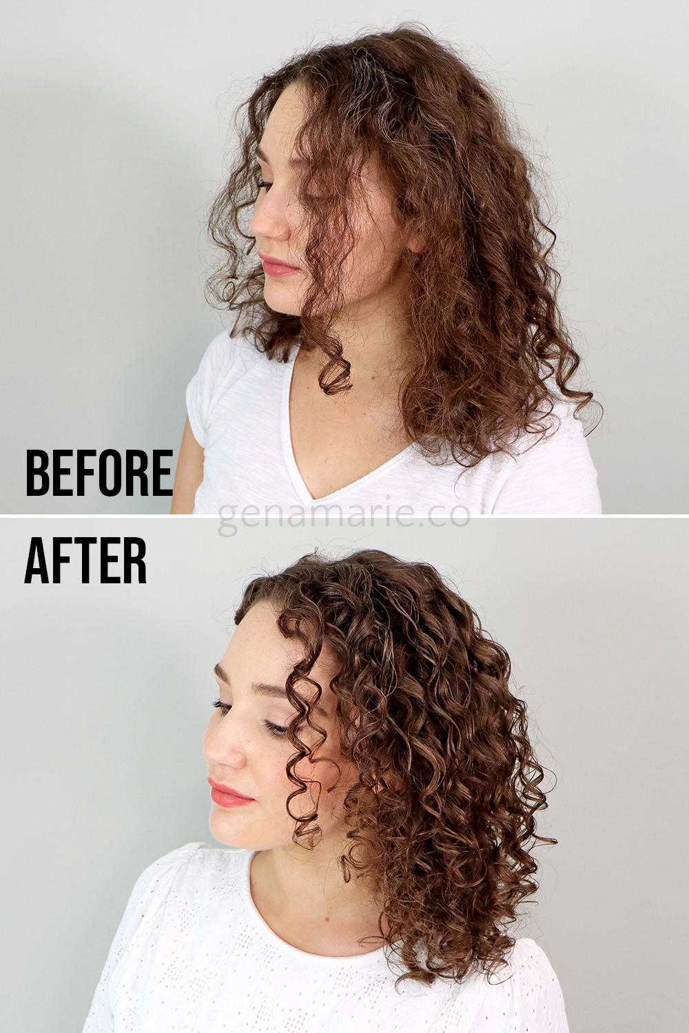 Before & after curl retention routine