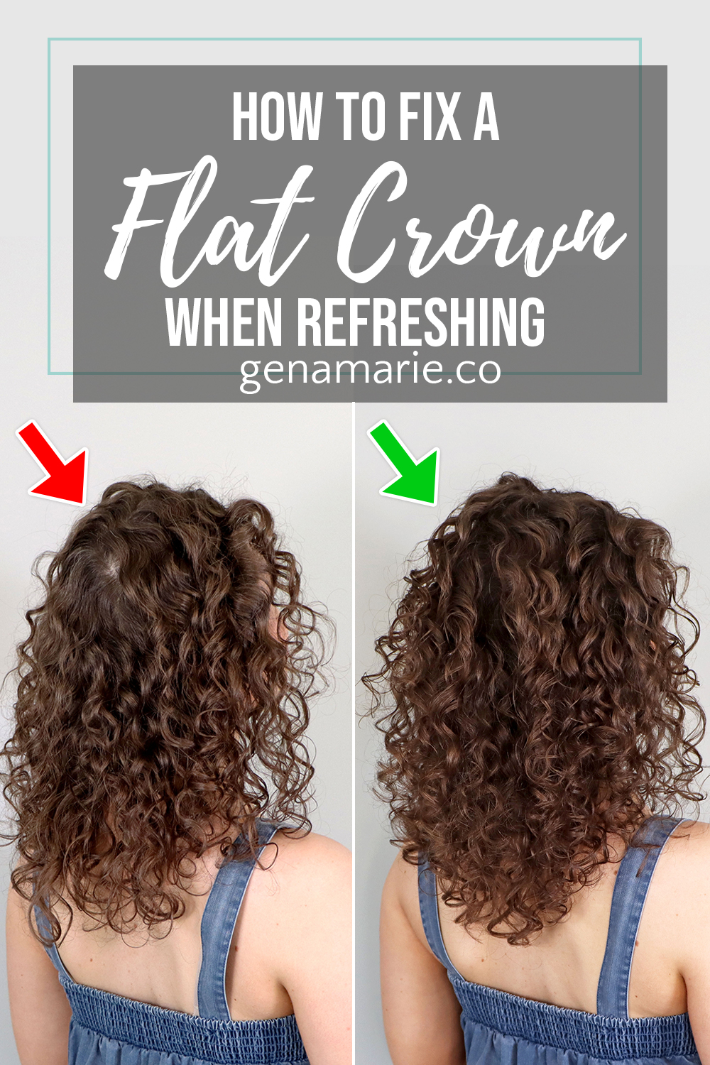How to Fix a Flat Crown when Refreshing & Cover the Scalp - Gena Marie