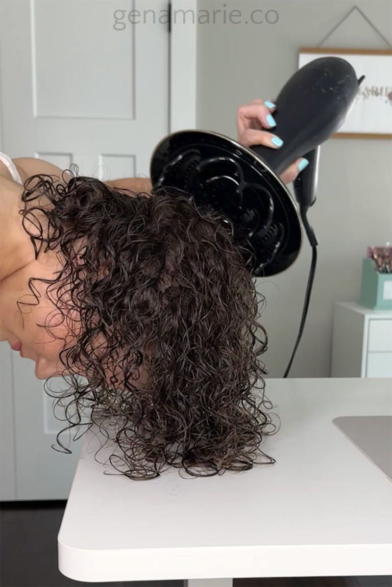 How to Diffuse for Tighter Curls & Root Volume without Frizz - Gena Marie