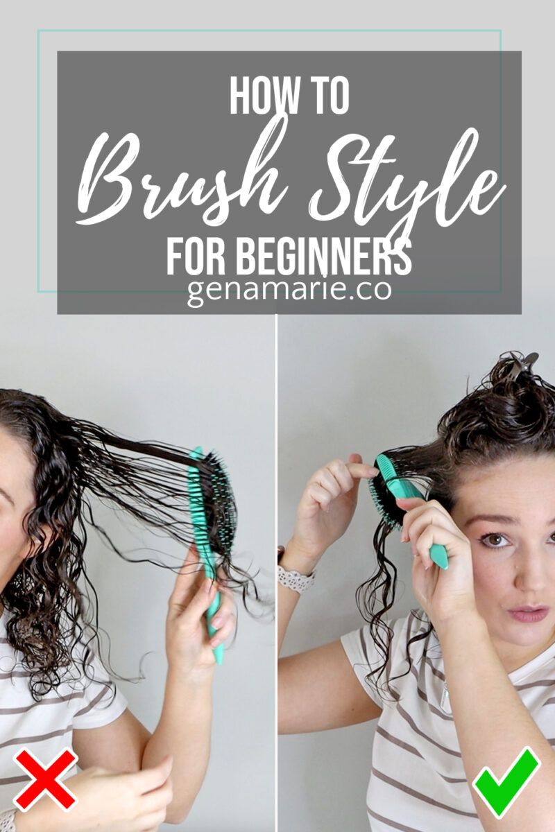 how to brush style curly hair for beginners