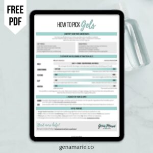 How to Pick Gels Cheat Sheet